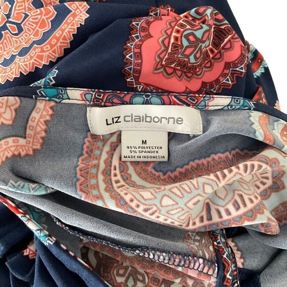 LIZ Claiborne Sleeveless Paisley Print Blouse Size M - Picture 11 of 11